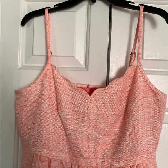 J Crew Coral colored tweed knit sundress - Picture 3 of 7